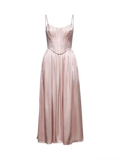 Zimmermann Light Pink Corset Midi Dress