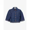 Zimmermann Rhiannon Denim Shirt In Atlantic In Atlantic