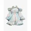 Zimmermann Illuminate Flounce Ruffled Silk Minidress In Blue Agate