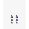 Zimmermann Womens Blue Gold Bloom Dangles 12ct Gold-plated Brass Drop Earrings In Blue