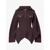 Zimmermann Womens Chocolate Valiant Utility Wool-blend Jumper Xl In Burgundy