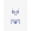Zimmermann Maxine Convertible Paisley-print Bikini In Cornflower Paisley
