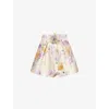 Zimmermann Womens Cream Dahlia Luna Floral-print Silk-blend Shorts Xs In Multi