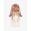 Zimmermann Womens Rhiannon Floral Woven Midi Dress Cream Paisley In Cream Paisley