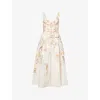 Zimmermann Luna Buttoned Picnic Dress In Cream Songbird In Multi