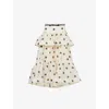 Zimmermann Womens Cream Black Dot Crush High-low Tiered Linen And Silk-blend Midi Skirt Xs In Cream Black Dot