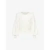 Zimmermann Crush Embellished Knit Alpaca Cardigan In Ivory Pearl