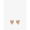 Zimmermann Womens Gold Burgundy Bloom Large Studs 12ct Gold-plated Brass Earrings In Gold