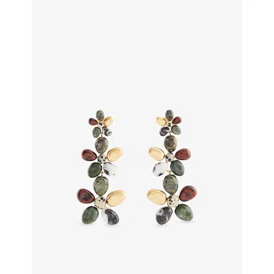 Zimmermann Womens Gold Multi Norma Large 16ct Gold-plated Brass Earrings