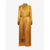 Zimmermann Womens Toffee Hypnotic Twist Sheath Silk Midi Dress Xxs In Brown