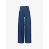 Zimmermann Womens  Flared-leg Relaxed Stretch-denim Jeans In Ink