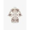 Zimmermann Ascension Leather-trimmed Broderie Anglaise Linen Shirt