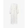 Zimmermann Womens Ivory Coco Lace Woven Midi Dress In White