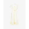 Zimmermann Womens Ivory Lemon Lucky Embroidered Linen Midi Dress