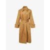 Zimmermann Womens Khaki Illuminate Relaxed-fit Cotton Trench Coat