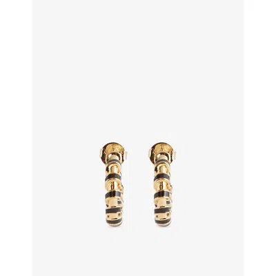 Zimmermann Womens Loom Mini 12ct Yellow Gold-plated Brass Hoop Earrings