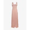 ZIMMERMANN WOMENS METALLIC PINK LUCKY METALLIC KNITTED MAXI DRESS