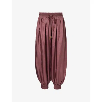 ZIMMERMANN WOMENS MUSK ASTER HAREM SILK TROUSERS XXS
