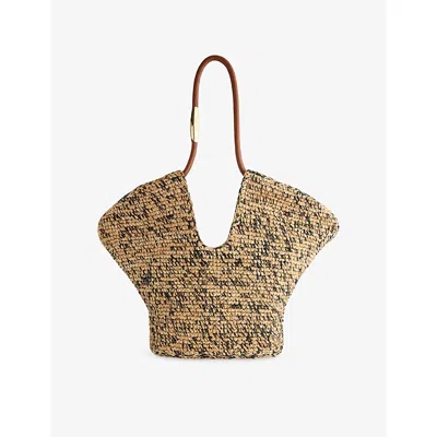 Zimmermann Womens Natural Mouline Golden-time Medium Raffia Tote Bag