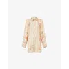 Zimmermann Womens Pink Tapestry Floral Roselight Printed Silk Shirt In Multi