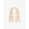 Zimmermann Womens Cream Geo Print Printed Relaxed-fit Woven Shirt In White