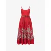 Zimmermann Rhiannon Belted Paisley-print Cotton-voile Midi Dress