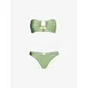 Zimmermann Rhiannon Knot Hardware Bandeau Two-piece Swimsuit In Sage