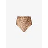 Zimmermann Womens Tan Leopard Cascadian Leopard High-waist Bikini Bottoms In Brown