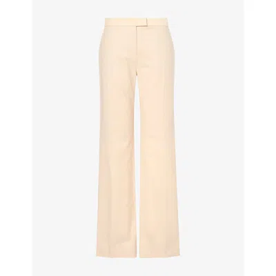 Zimmermann Womens Valiant Straight-leg Wool Trousers Cream