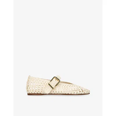 Zimmermann Womens  Gleam Woven Raffia Ballet Flats