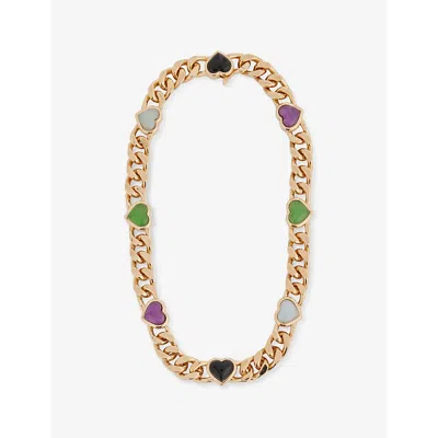 Zimmermann Womens Adore 12ct Gold-plated, Quartz And Agate-stone Chain Necklace