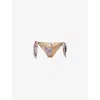 Zimmermann Womens Tan Multi Floral Coco Scarf-tie Bikini Bottoms
