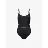 Zimmermann Daylight Chain Scoop One-piece Swimsuit In Black