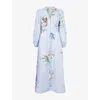 Zimmermann Everley Midi Light Blue Multicolor Dress In Light Blue Floral