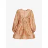 Zimmermann Drawn Illuminate Mini Dress In Dancing Floral