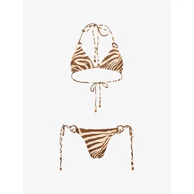 Zimmermann Womens  Wanderlust Ring-tie Bikini Set In Black