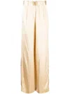 Zimmermann Wonderland Satin Trousers In Neutrals