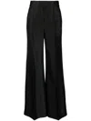 Zimmermann Wool-blend Wide-leg Trousers In Black