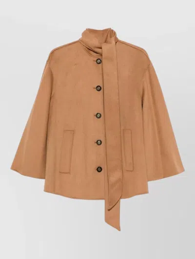 Zimmermann Wool Cape-sleeve Fitted Jacket
