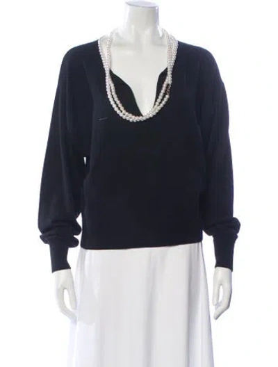 Pre-owned Zimmermann Wool Cowl Neck Sweater In Blue