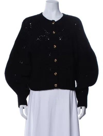Pre-owned Zimmermann Wool Crew Neck Sweater In Black