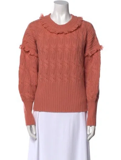 Pre-owned Zimmermann Wool Crew Neck Sweater In Pink