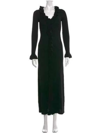 Pre-owned Zimmermann Wool Long Dress In Black