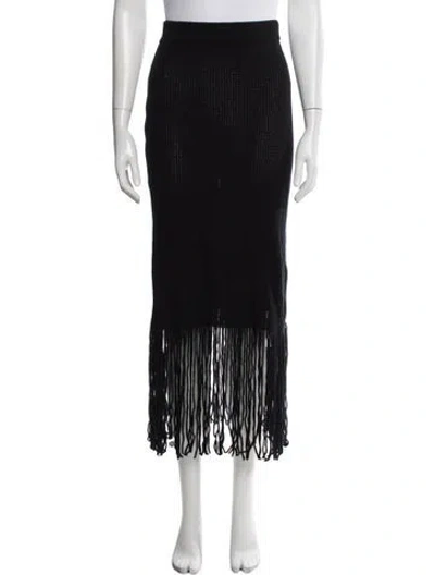 Pre-owned Zimmermann Wool Long Skirt In Black