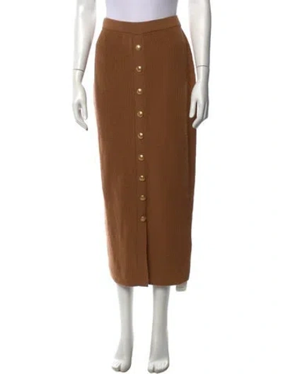 Pre-owned Zimmermann Wool Long Skirt In Brown