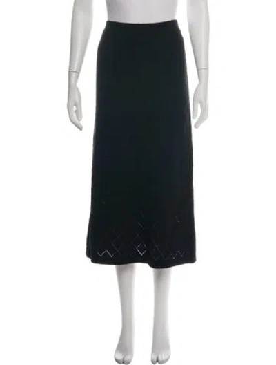 Pre-owned Zimmermann Wool Long Skirt In Green