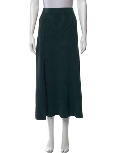 Pre-owned Zimmermann Wool Midi Length Skirt In Green