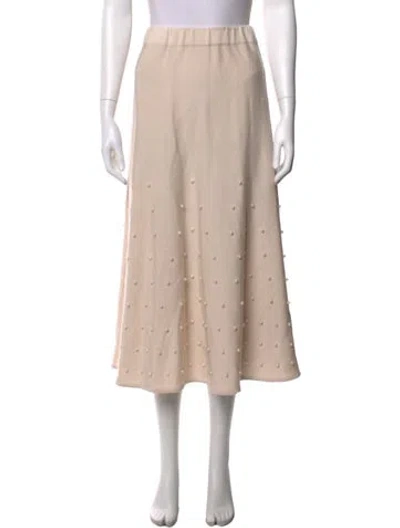 Pre-owned Zimmermann Wool Midi Length Skirt In Neutrals