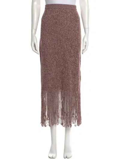 Pre-owned Zimmermann Wool Midi Length Skirt In Pink