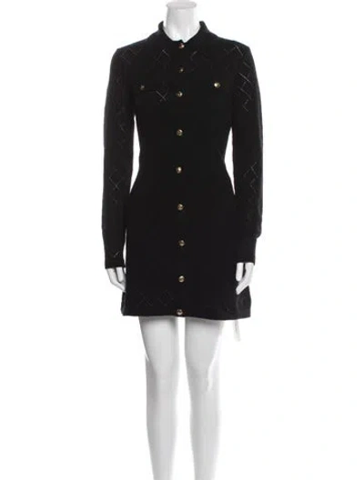 Pre-owned Zimmermann Wool Mini Dress In Black